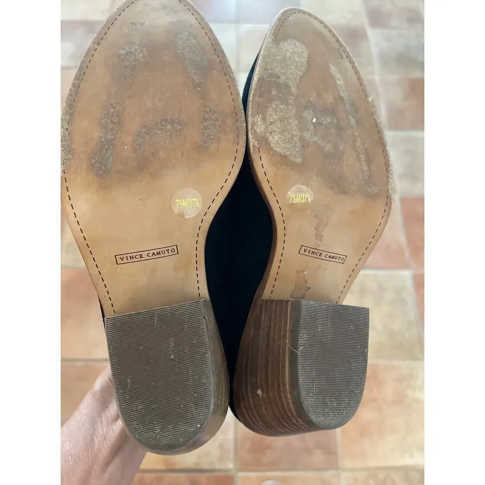 Vince Camuto suede slip on mules